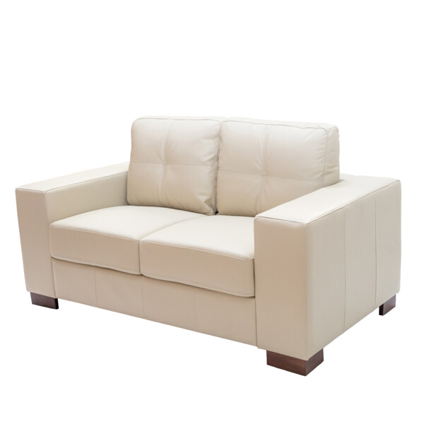 SOFA 100% CUERO - 2 CUERPOS - MODELO DOMINI - PERLA MATE SOFA 100% CUERO - 2 CUERPOS - MODELO DOMINI - PERLA MATE