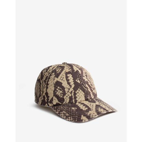 Cap Con Estampado Snake Print Estampado Animal Print