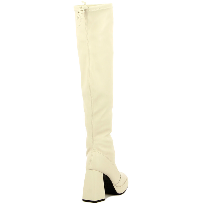 Botas Bucaneras Mujer Beira Rio Taco Medio Blanco