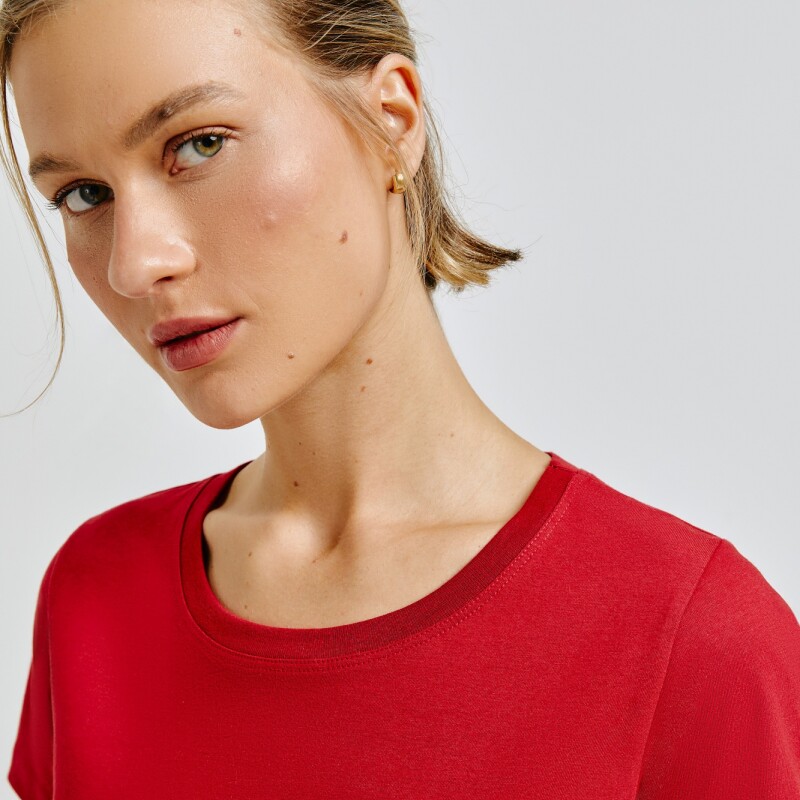 BLUSA MM FEM ROJO OSCURO