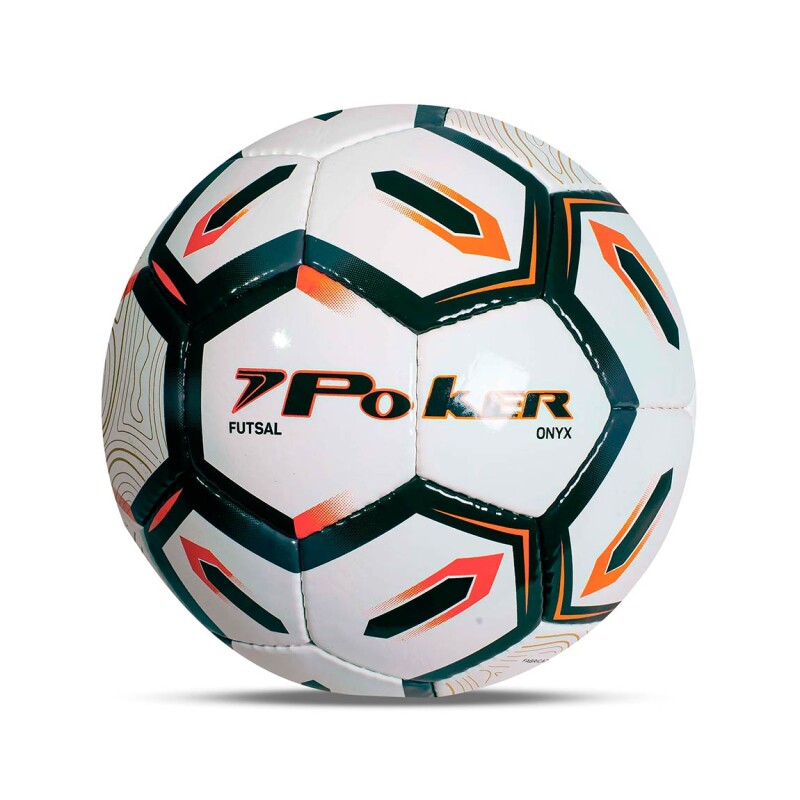 Pelota Fútbol Poker Verde Oscuro-naranja