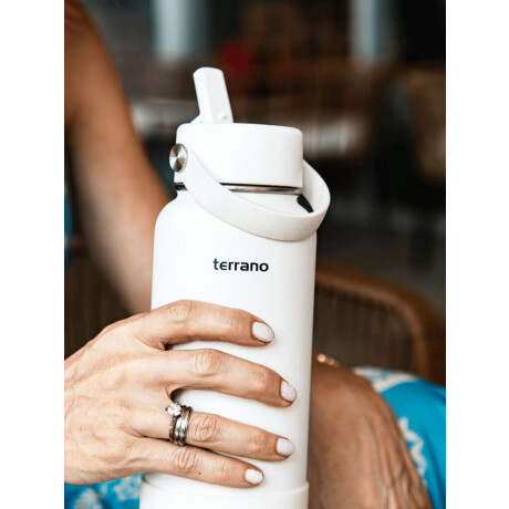 Botella Térmica Con Pico 950Ml. Blanco
