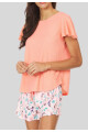 PIYAMA MANGA CORTA SALMON