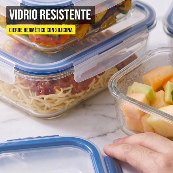 Juego De 8 Tarros De Vidrio Hermeticos Taper Recipientes Contenedores Imback Azul Juego De 8 Tarros De Vidrio Hermeticos Taper Recipientes Contenedores Imback Azul