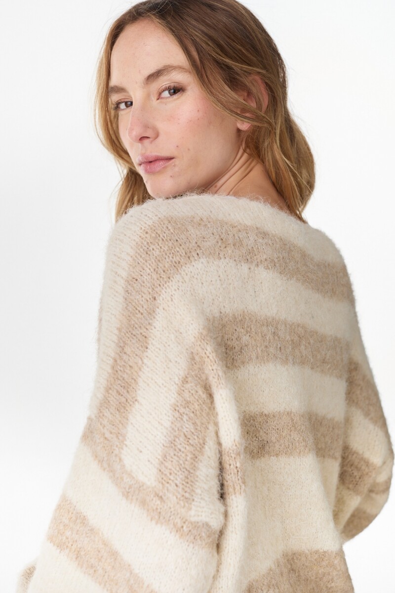 Cardigan Clover - Crudo/Beige 