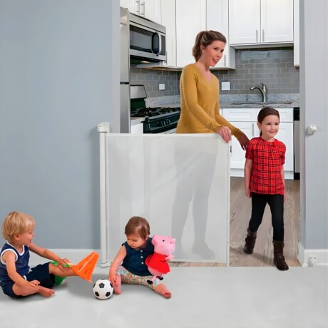 Puerta Flexible Lumax con Malla Retráctil de Seguridad Blanco