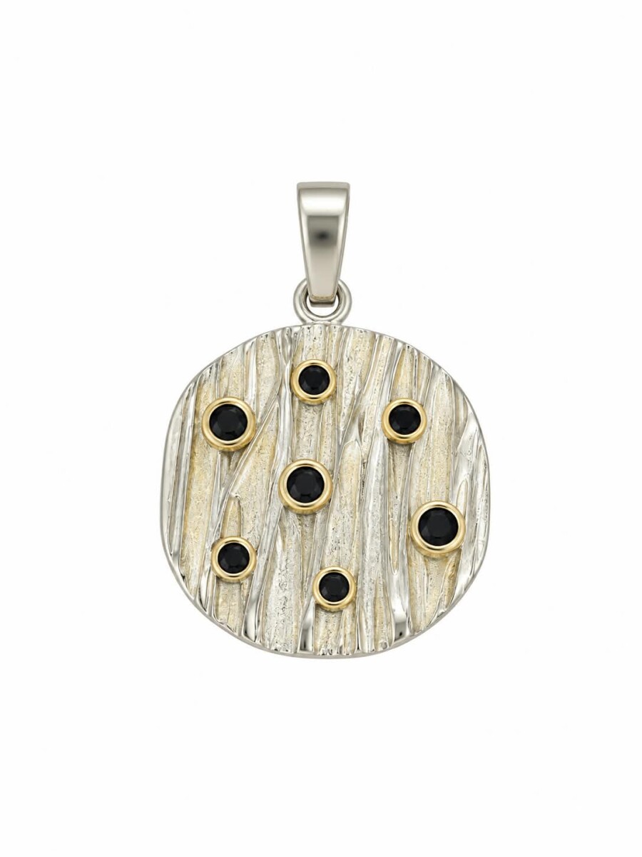Colgante con zirconias azules 