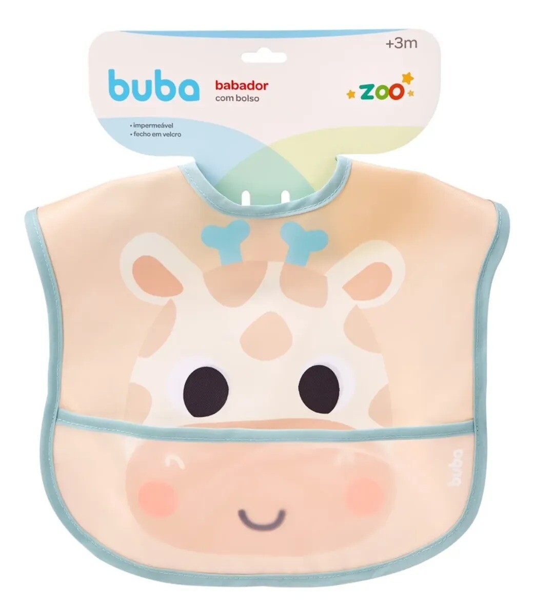 Babero alimentacion BUBA personajes - jirafa pastel 