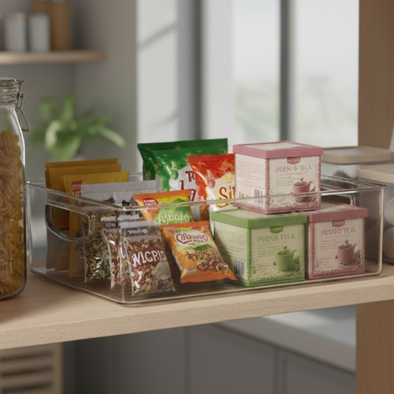 Caja organizadora acrílico multiuso 31 cm TRANSPARENTE