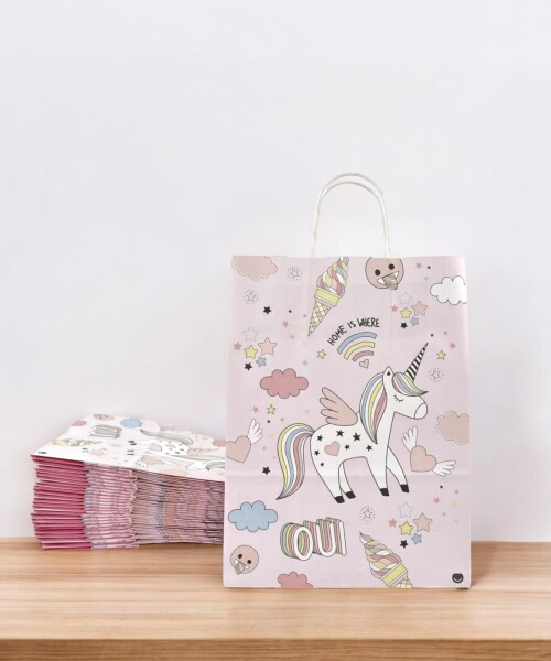 Pack x 20 - bolsa fantasia 22x10x30 cm. UNICORN