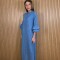 Vestido Flamenco Cuadros Azul