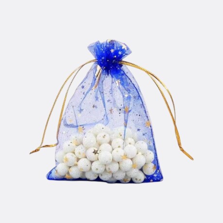 Bolsita De Organza De Regalo Azul