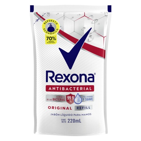 Pack Jabón Líquido Rexona Antibacterial Original Refill 220ml Pack Jabón Líquido Rexona Antibacterial Original Refill 220ml
