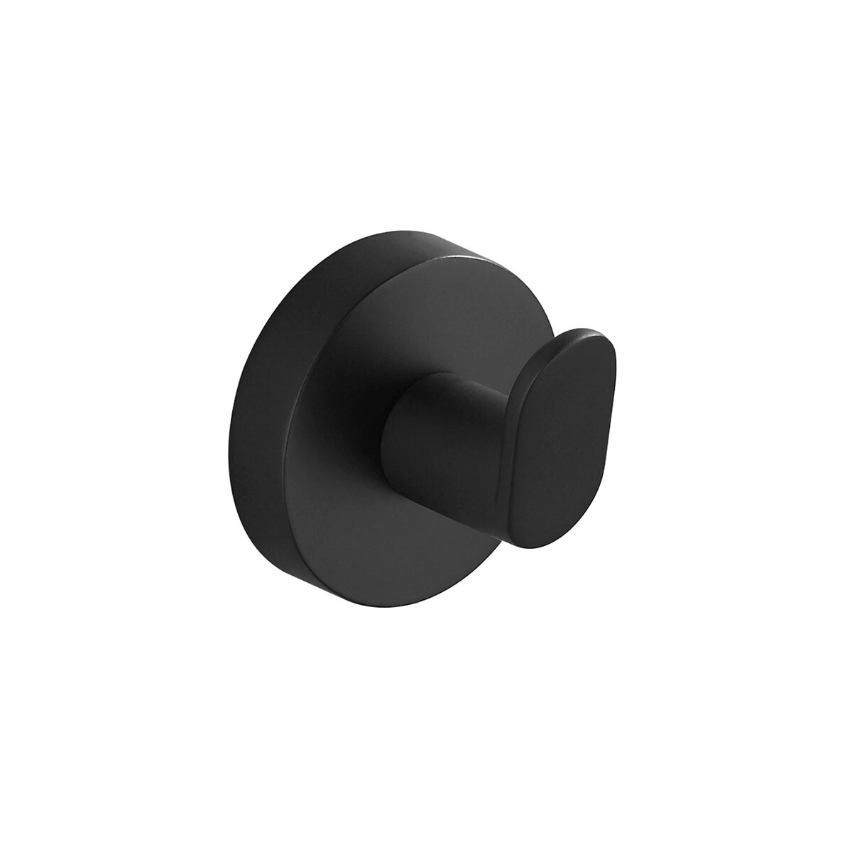 Percha Para Baño Metal Zinc Negro Mate Para Toalla 