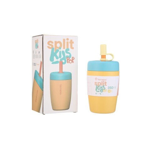 Vaso Split Kids Pop 1014020 350Ml Doble Capa Ub MOSTAZA