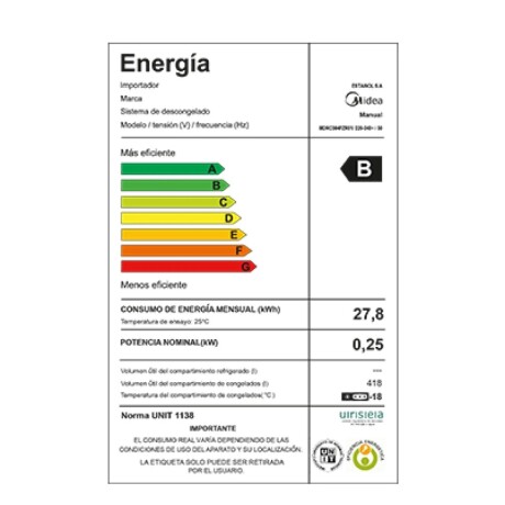 Freezer 418L Midea MDRC564FZR01 Freezer 418L Midea MDRC564FZR01
