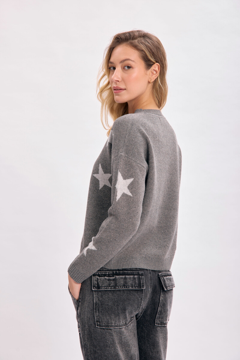 Buzo punto intarsia Gris