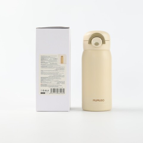 BOTELLA DE AGUA TÉRMICA SERIE MACARON CON TAPA ABATIBLE (350 ML/BEIGE) BOTELLA DE AGUA TÉRMICA SERIE MACARON CON TAPA ABATIBLE (350 ML/BEIGE)
