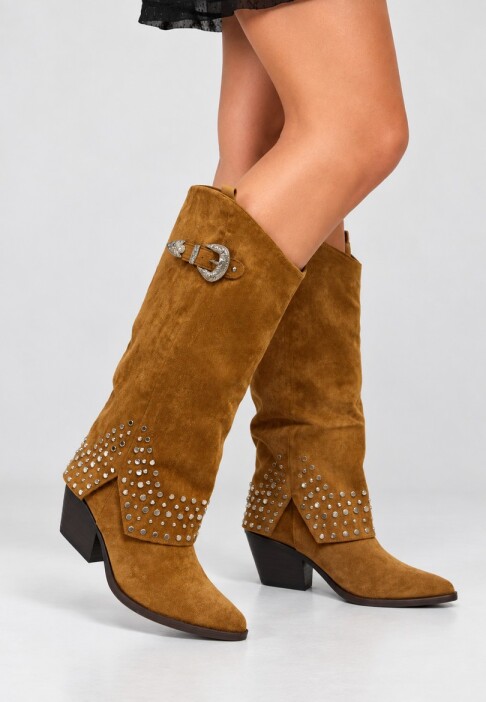BOTA ALTA TACHA Camel