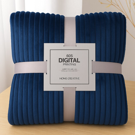 Manta Frazada Polar Suave Invierno 2 plazas Abrigada Azul