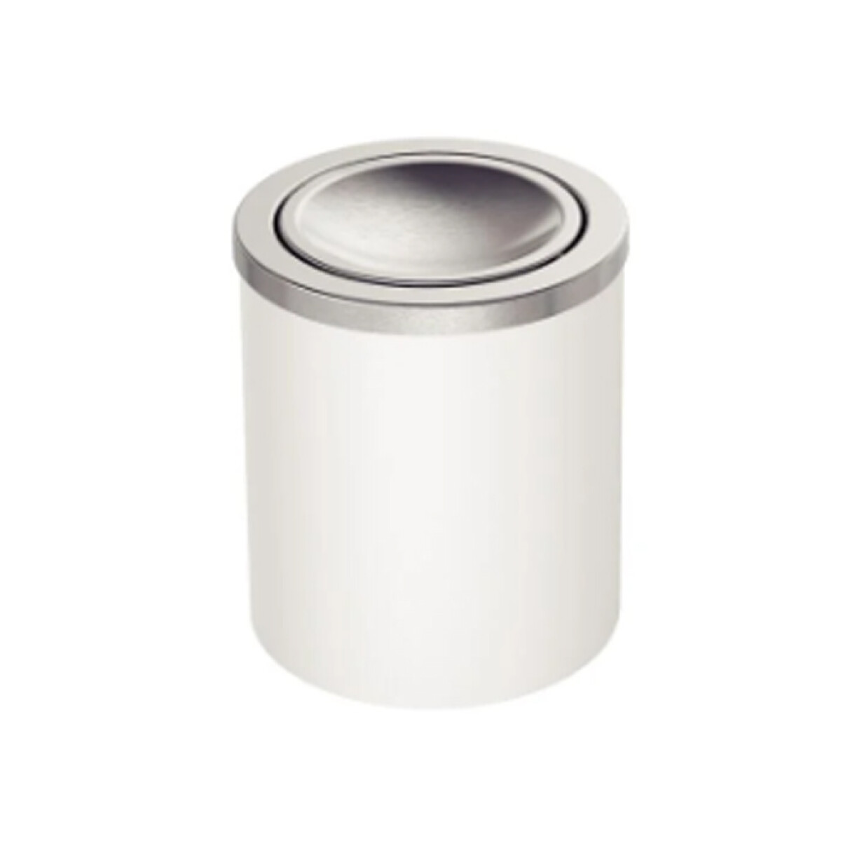 Cubo de basura Blanco - 5 Lts. - Tapa Basculante Acero Inox - 94540/026 