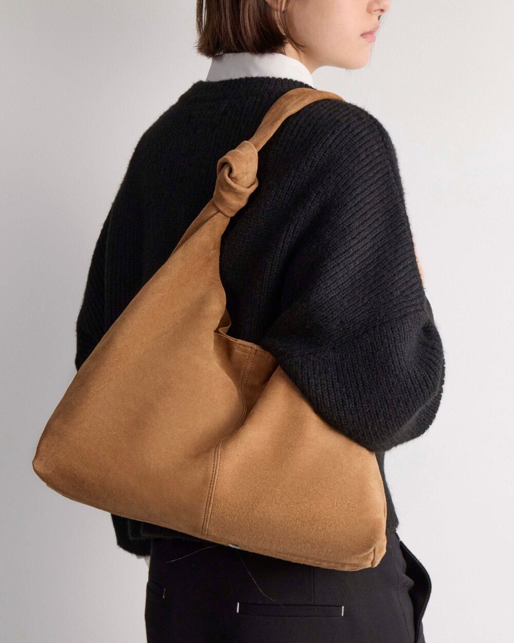 Cartera al hombro Juana en Cuero Gamuza Cuoio