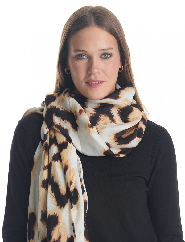 Pashmina Animal Print BEIGE/MULTI