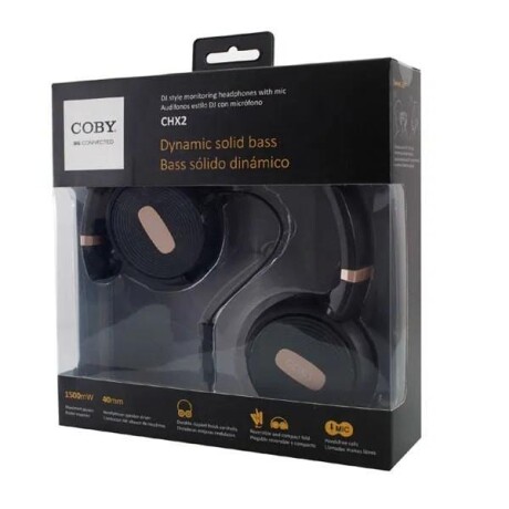 Auriculares Coby CHX2 Dj Style con Micrófono Cableado NEGRO