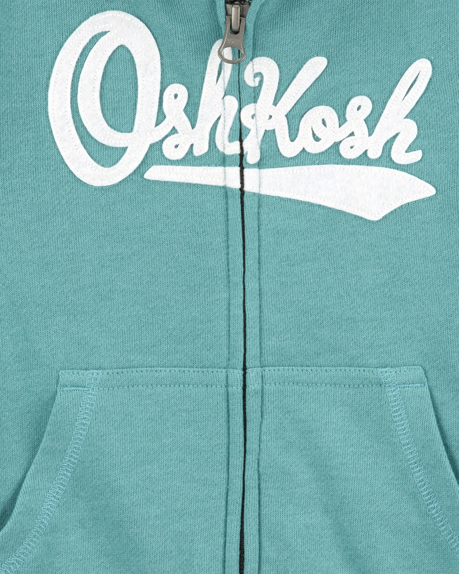 Campera de algodón, con capucha y logo, verde. Talles 2-5T Campera de algodón, con capucha y logo, verde. Talles 2-5T