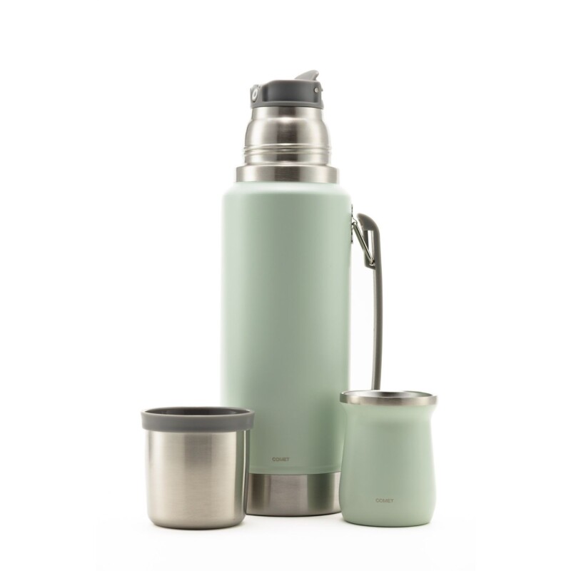 Set termo Comet Viena 1 lt + Mate de 160 ml Verde