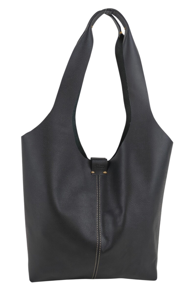 Tote Bag de Cuero Genuino Negro