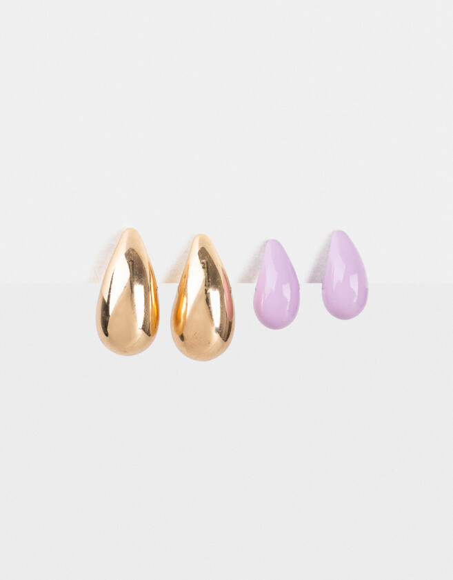 Aros Sets Frutas Set De Aros Gota - Dorado