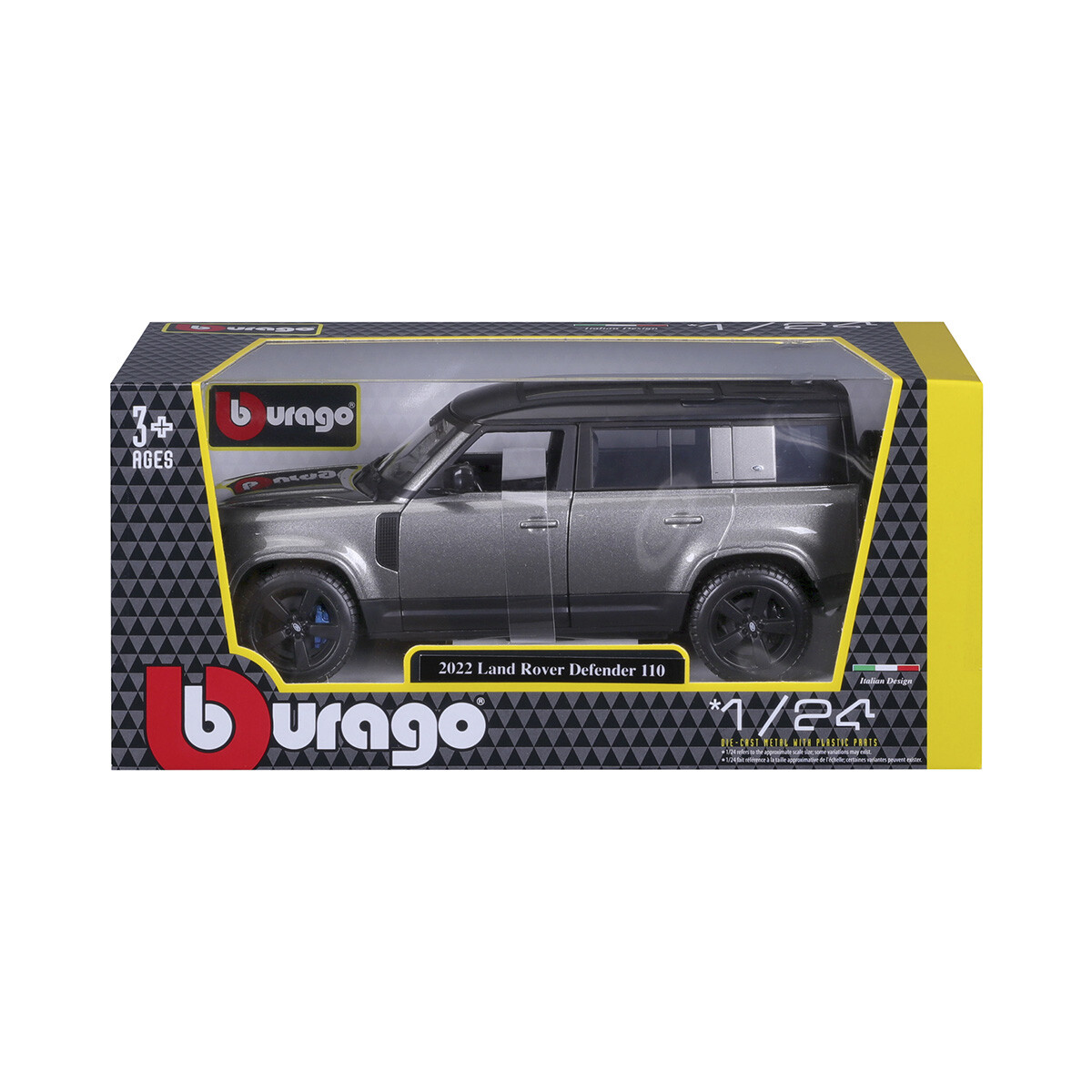 Auto de Colección Bburago Escala 1:24 - Land Rover Defender 110 Gris 2022 
