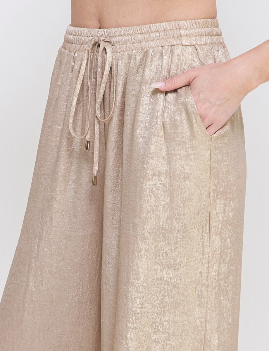 Pantalon Pull On Brillo - Dorado 