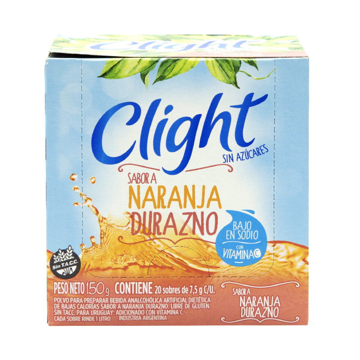 Jugos CLIGHT 1L Pack 20 Unidades - Naranja / Durazno 