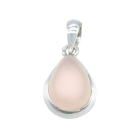 Colgante de plata 925 con cuarzo rosa. Colgante de plata 925 con cuarzo rosa.