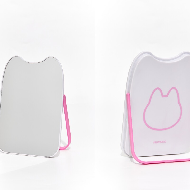 ESPEJO DE MAQUILLAJE CON SOPORTE OREJAS DE GATO (BLANCO) ESPEJO DE MAQUILLAJE CON SOPORTE OREJAS DE GATO (BLANCO)