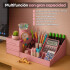 Organizador de Maquillaje IMBACK IBK-HMJ059 Rosa | 2 Cajones + Compartimentos | Multifunción para Cosméticos, Joyas y Oficina Organizador de Maquillaje IMBACK IBK-HMJ059 Rosa | 2 Cajones + Compartimentos | Multifunción para Cosméticos, Joyas y Oficina