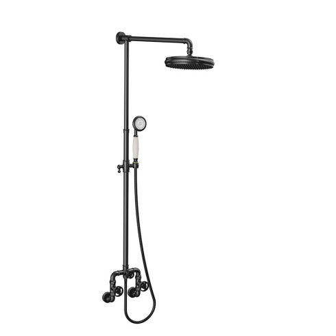 Griferia Ducha Exterior Industrial Negro Mate Aqualia 000