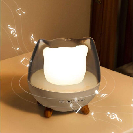 Lámpara gatito con cúpula LED Blanco