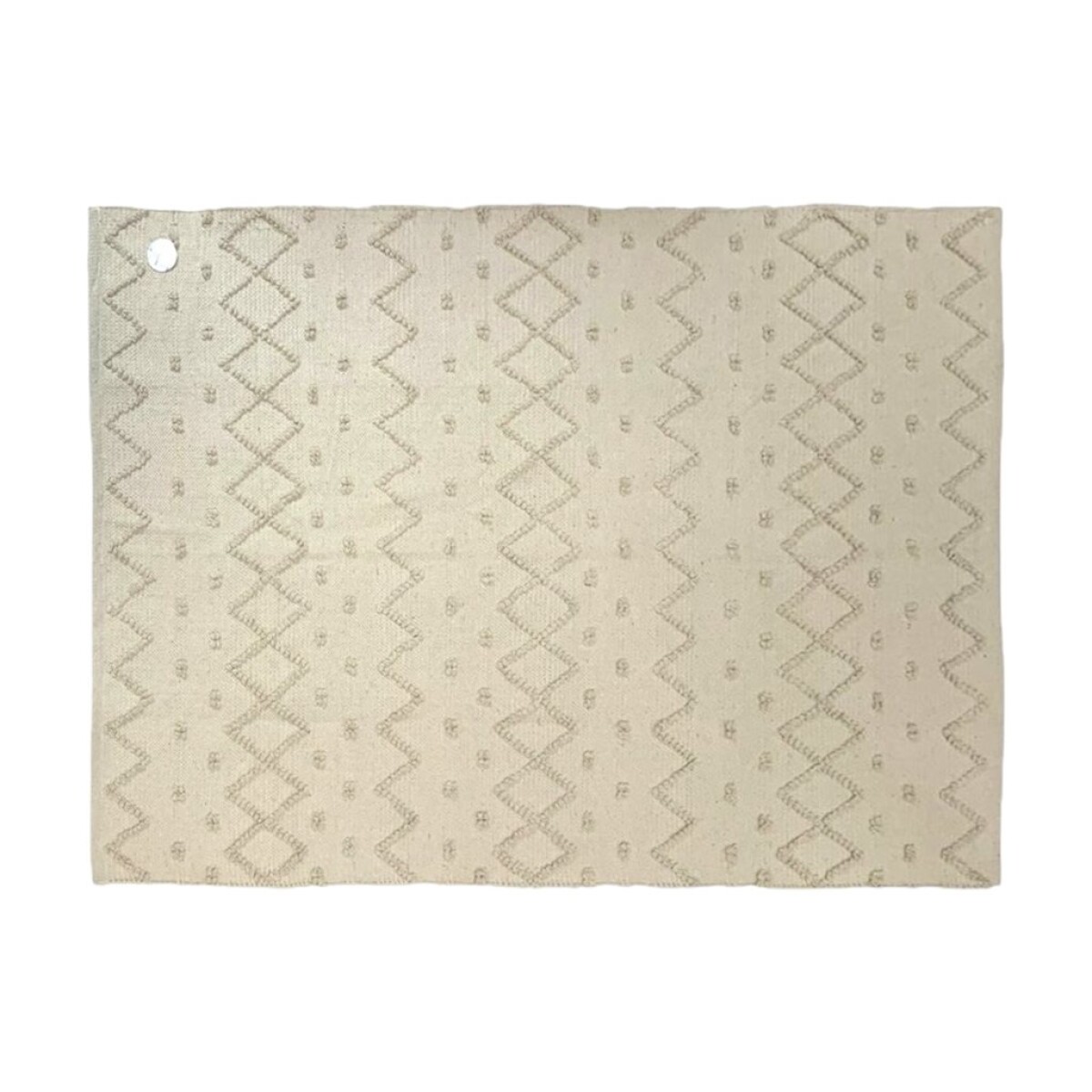 ALFOMBRA NATURAL 150X210CM PUNTOS ZIGZAG 