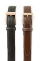 Cinto clasico de 30 mm en cuero y costura Marron