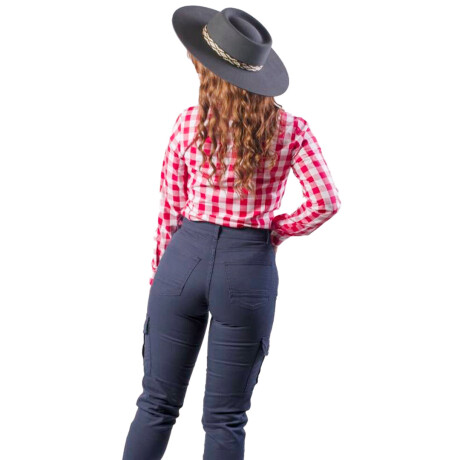 Camisa dama cuadrille rojo grande