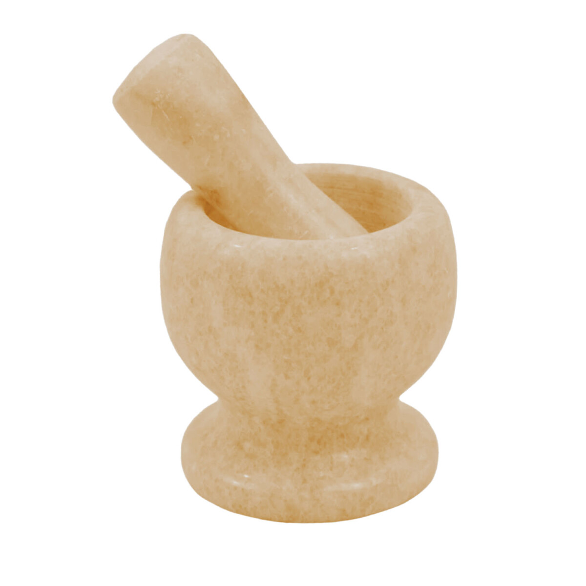 Mortero Machacador Triturador en Mármol p/ Cocina Decoración - Beige 