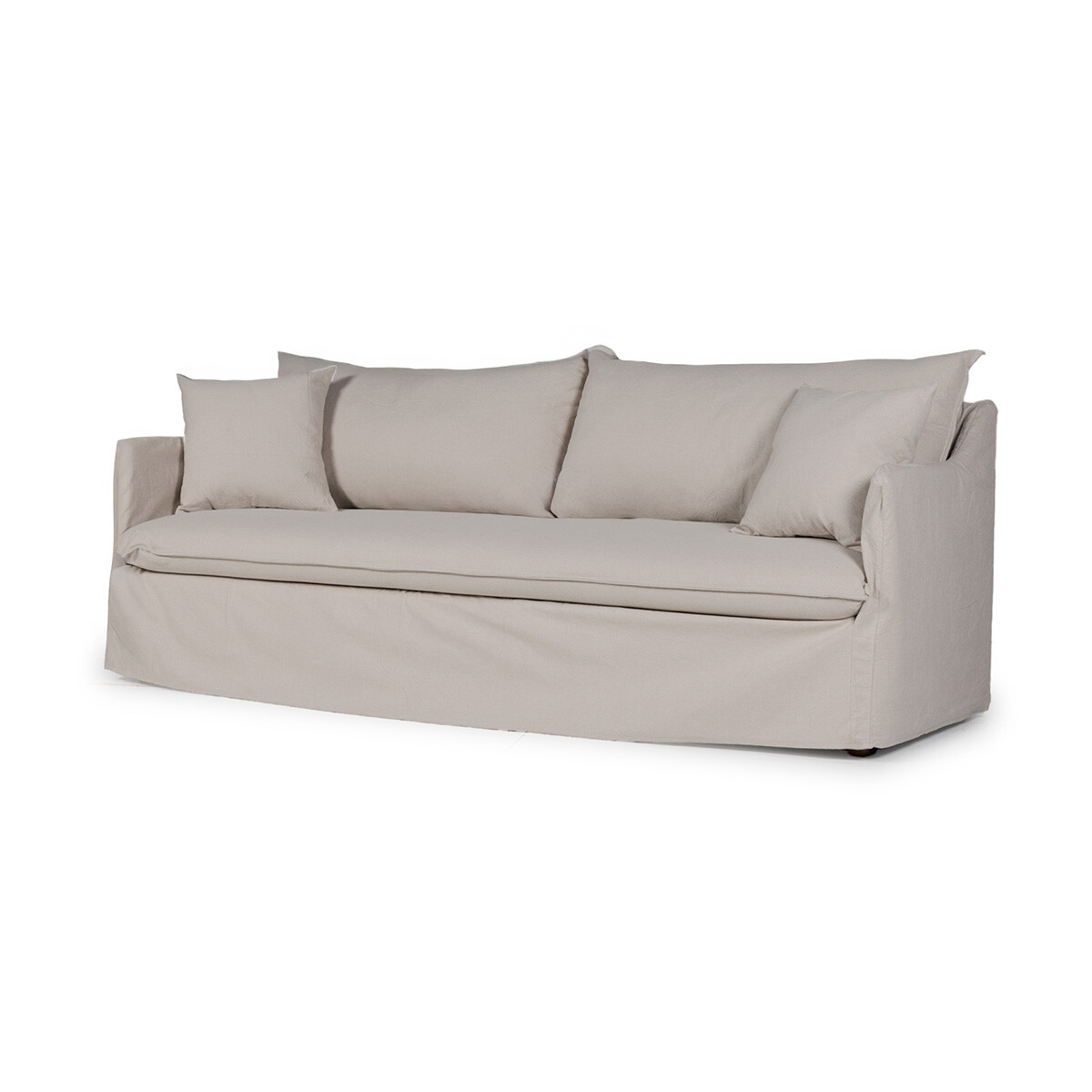 Sofá Snow con Funda - Tela Rústica - 3 cuerpos - TD5263-1636 (Capuccino) 