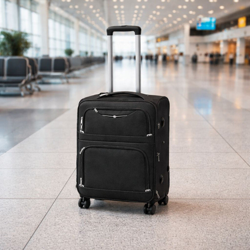 Valija de Tela Oxford con Ruedas 24' Negro