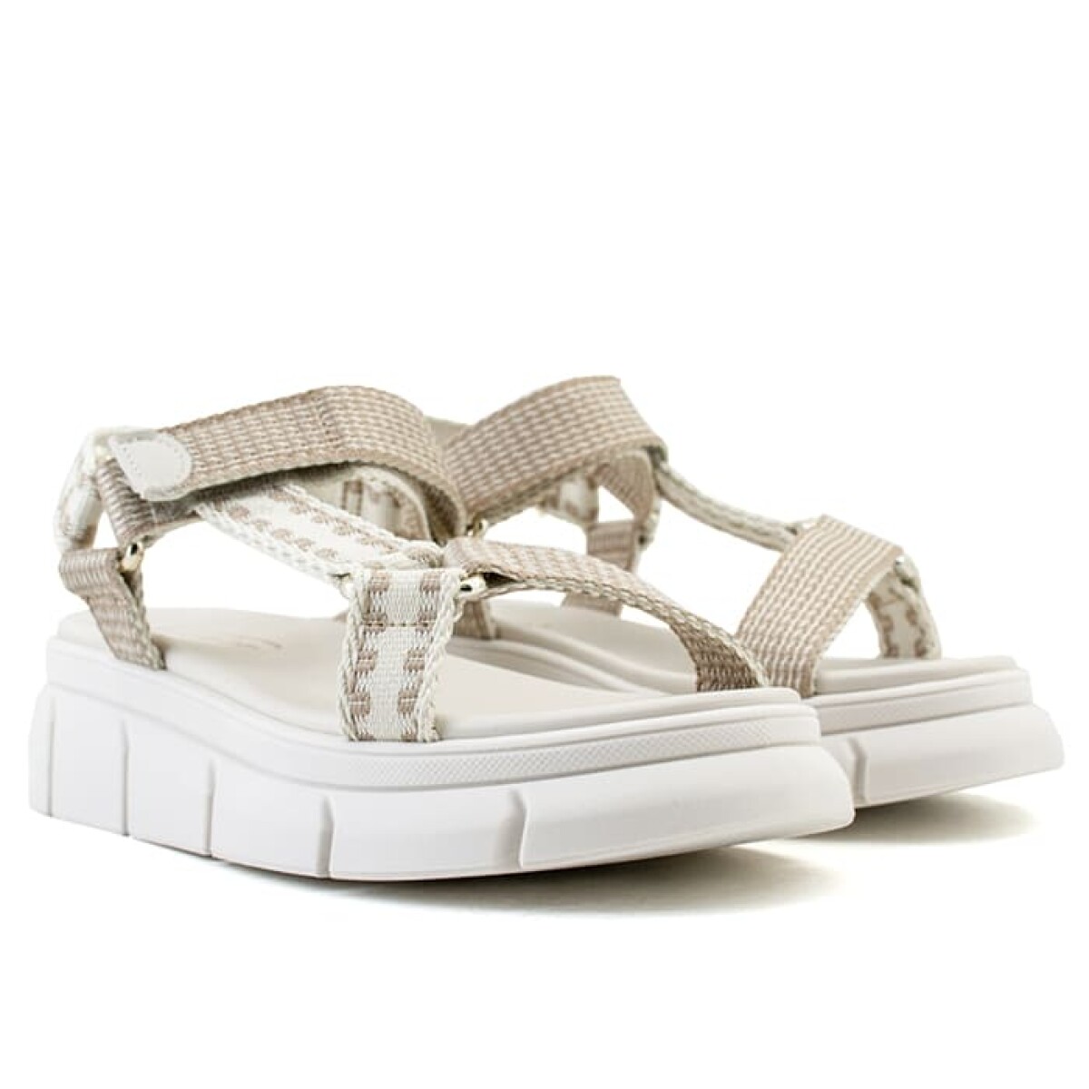 Sandalias - Moleca - Moleca Sandalia con pulsera y tira de Mujer - 5483.103-375 - Beige-blanco 