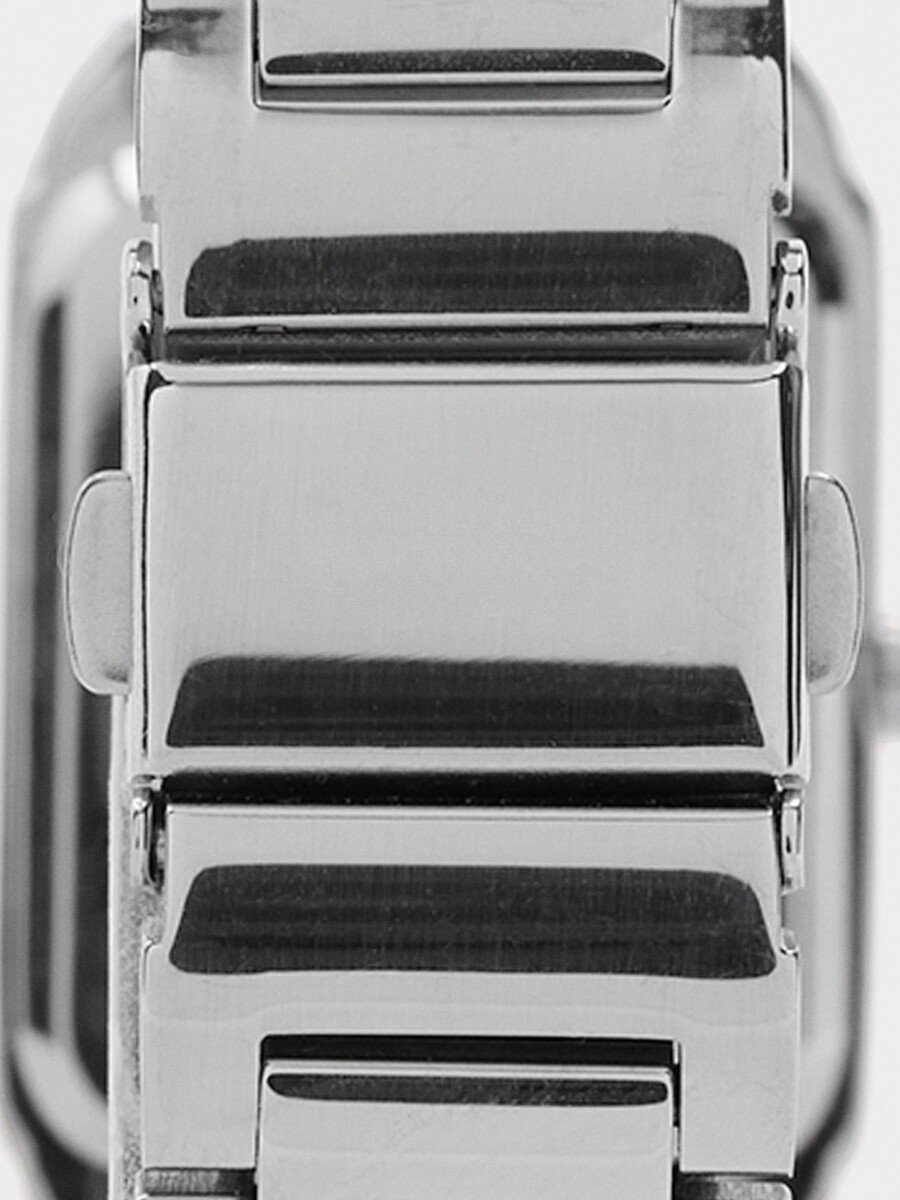 Reloj Rectangular Pulsera De Acero Inoxidable plateado