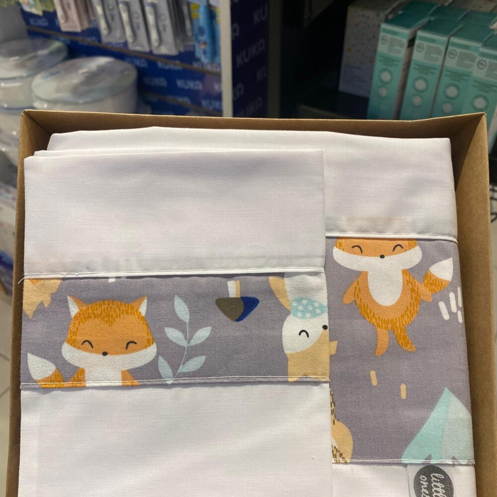 Sábanas practicuna / cuna Little Ones nordico gris