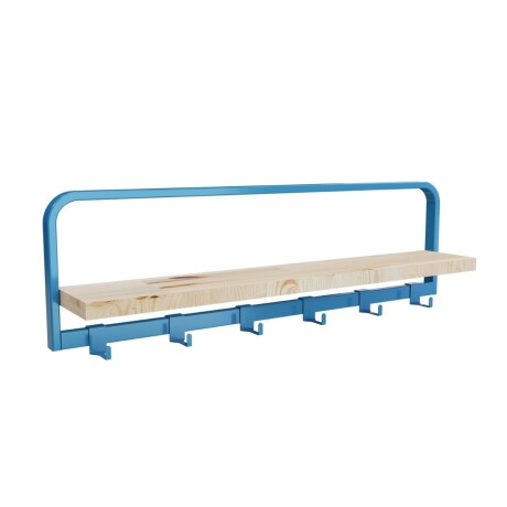 Estante de madera y metal con ganchos CELESTE